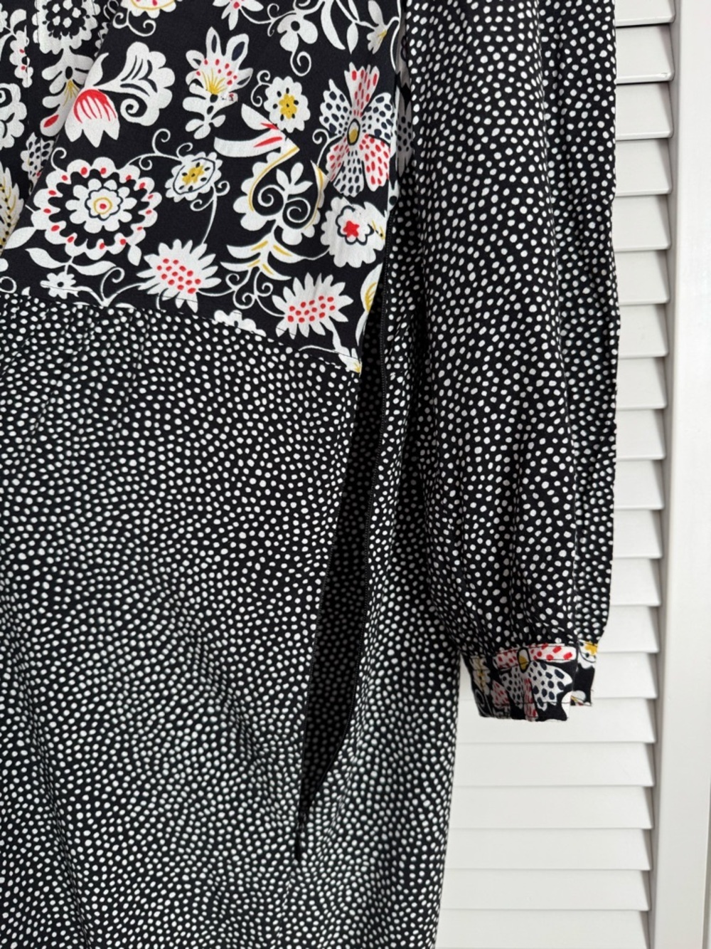 Boden Mollie Floral Paisley Polka Dot V-Neck Tunic Dress Boho Size 16 (XL) - Picture 8 of 9